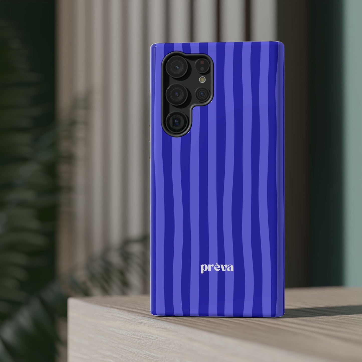 Neon Blue Stripes Phone Case