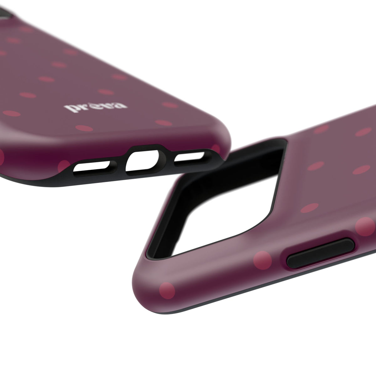 Maroon Polka Dots Phone Case