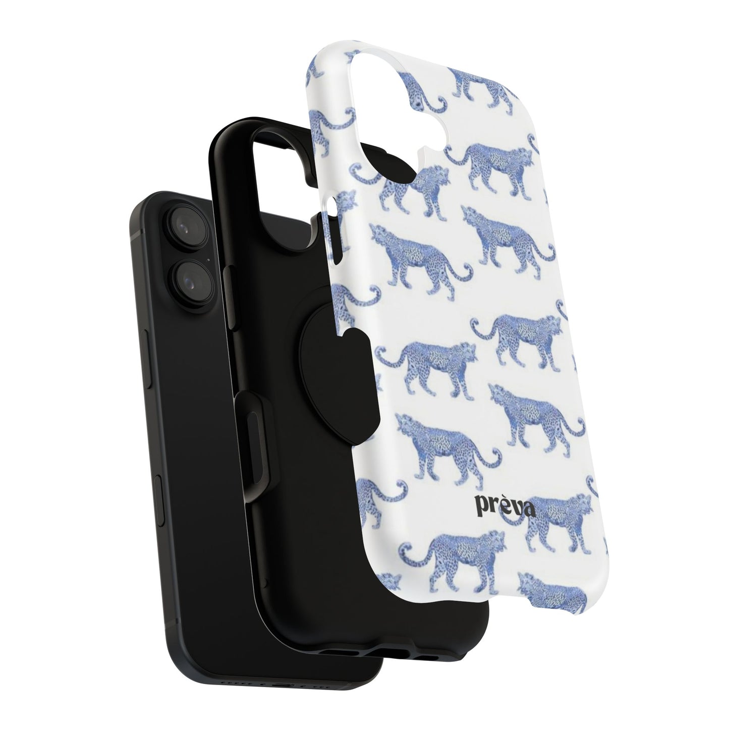 Blue Leopard Pattern Phone Case