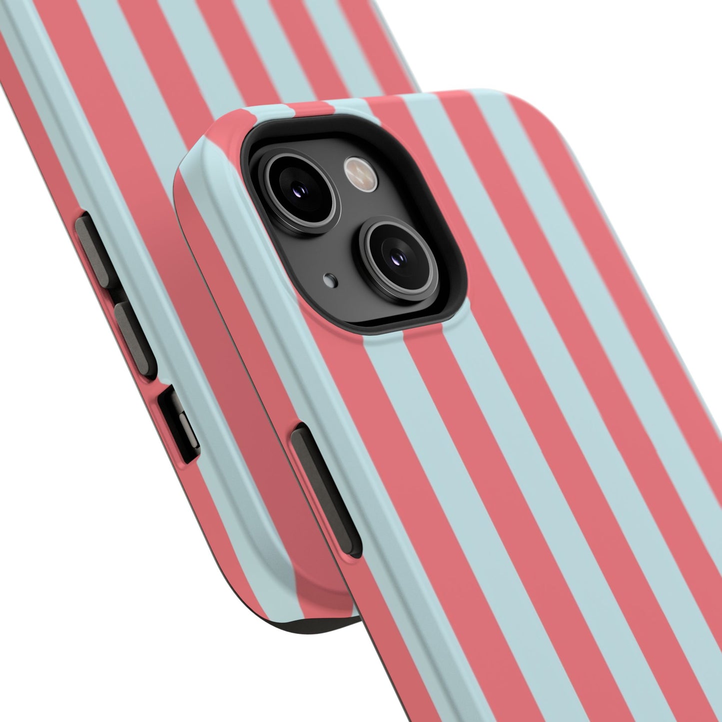 Coral & Teal Stripes Phone Case