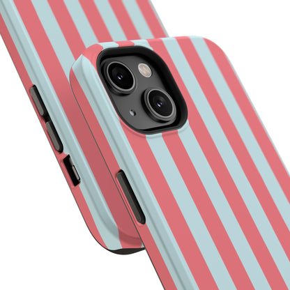 Coral & Teal Stripes Phone Case