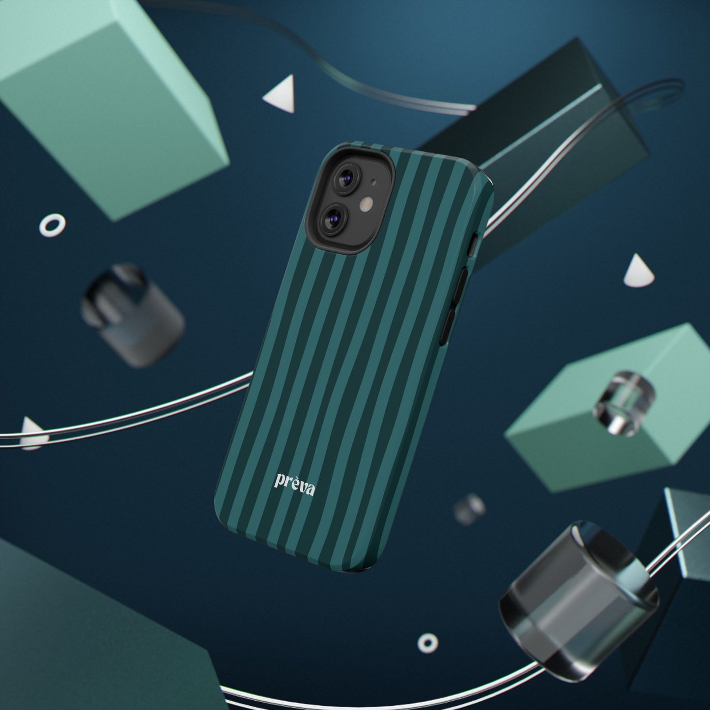 Dark Stripes Turquoise Phone Case