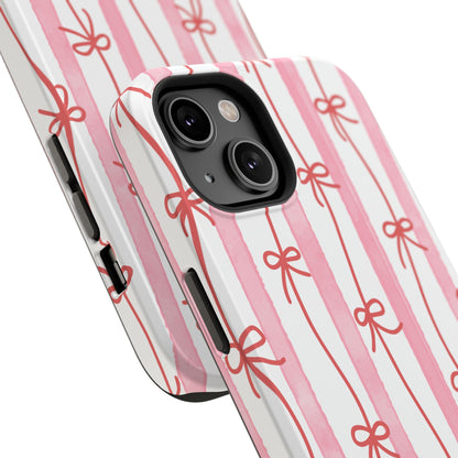 Pink Bow Chain Phone Case