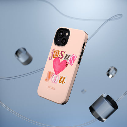 Pink Jesus Loves You Phone Case