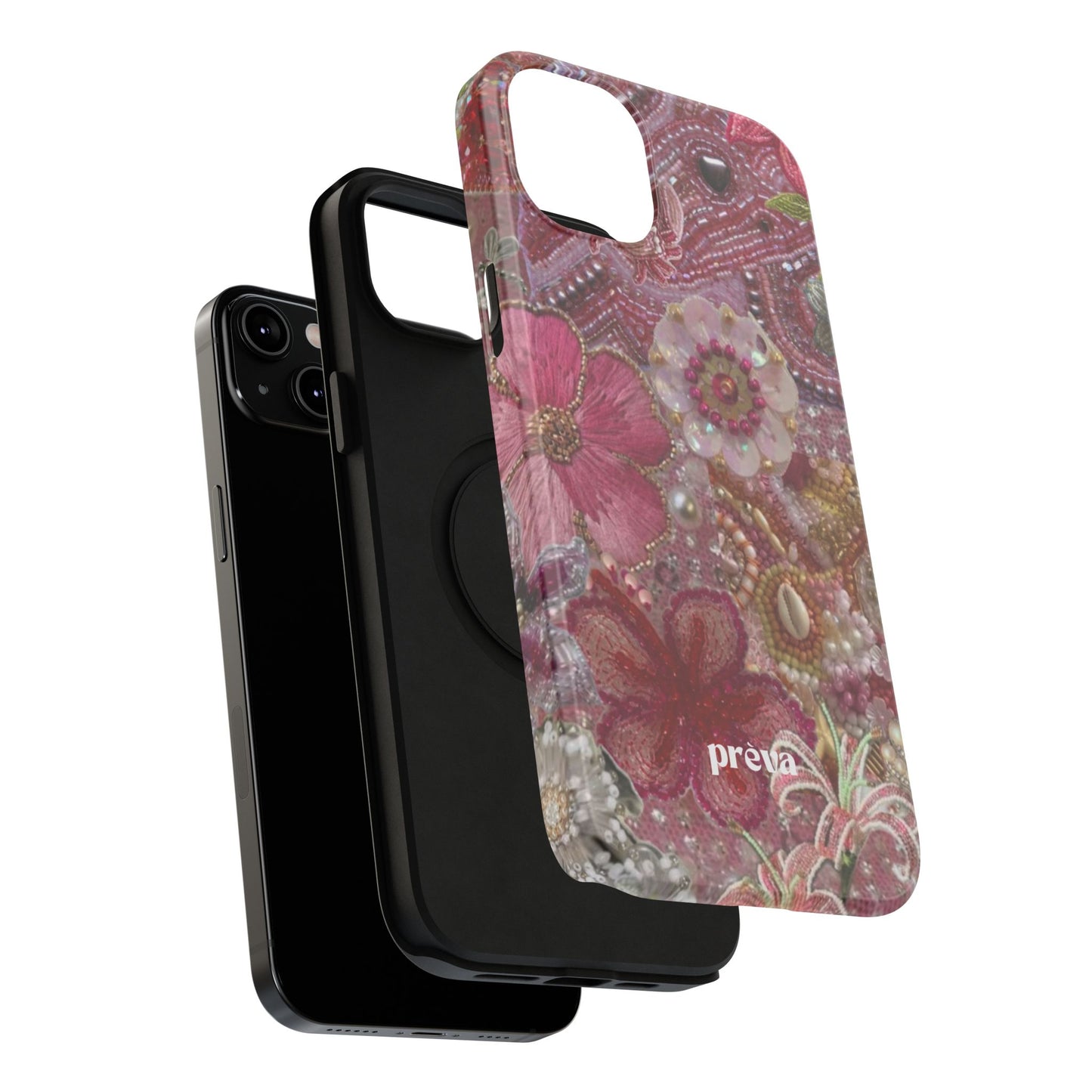 Floral Embroidery Phone Case