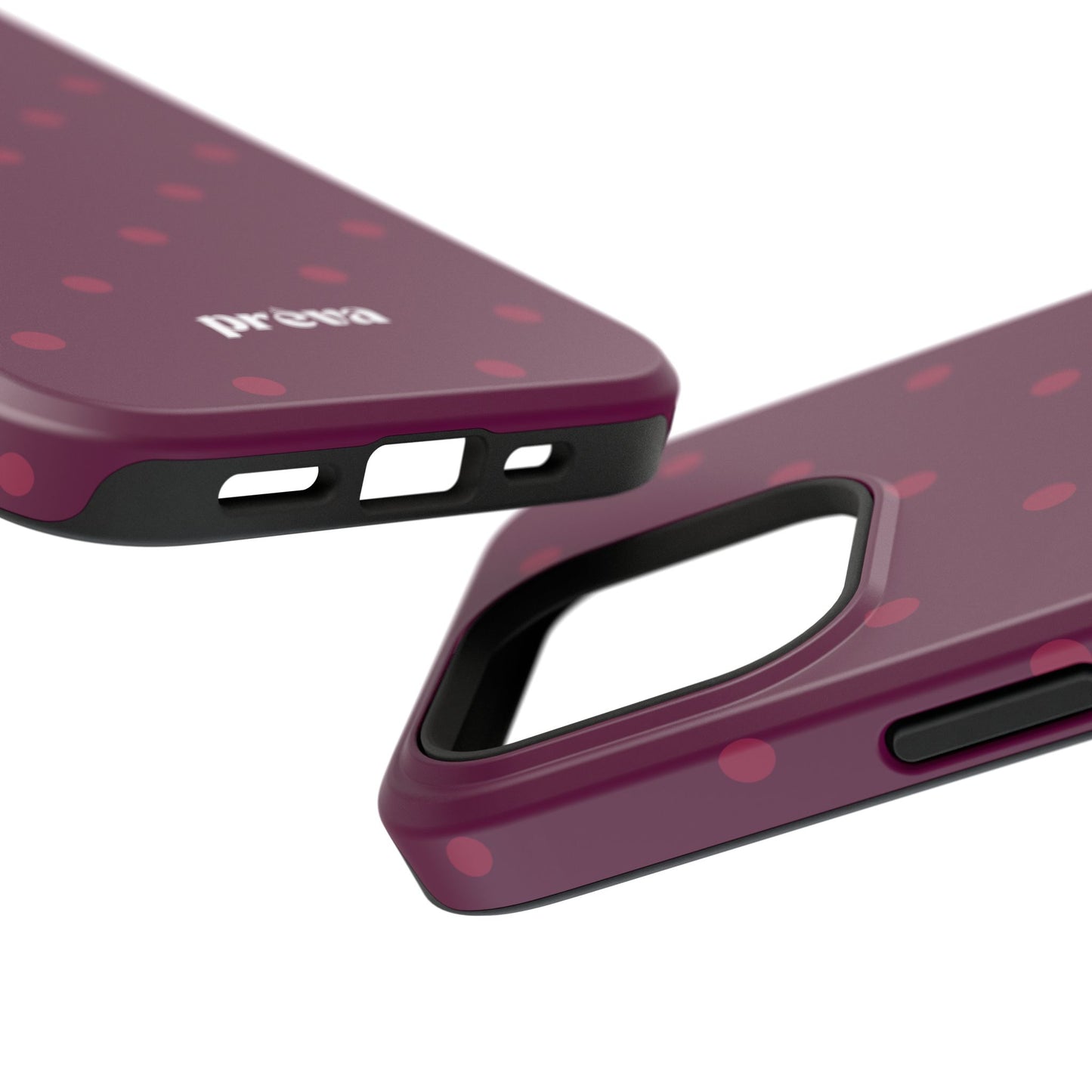 Maroon Polka Dots Phone Case