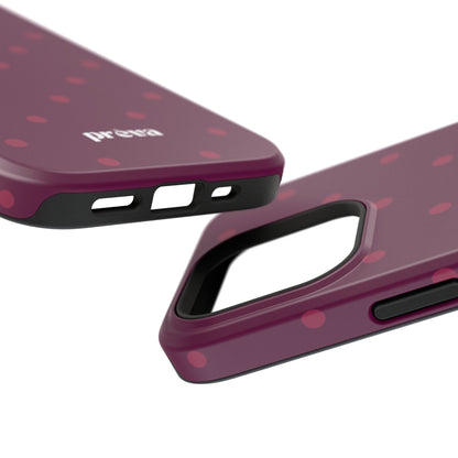 Maroon Polka Dots Phone Case