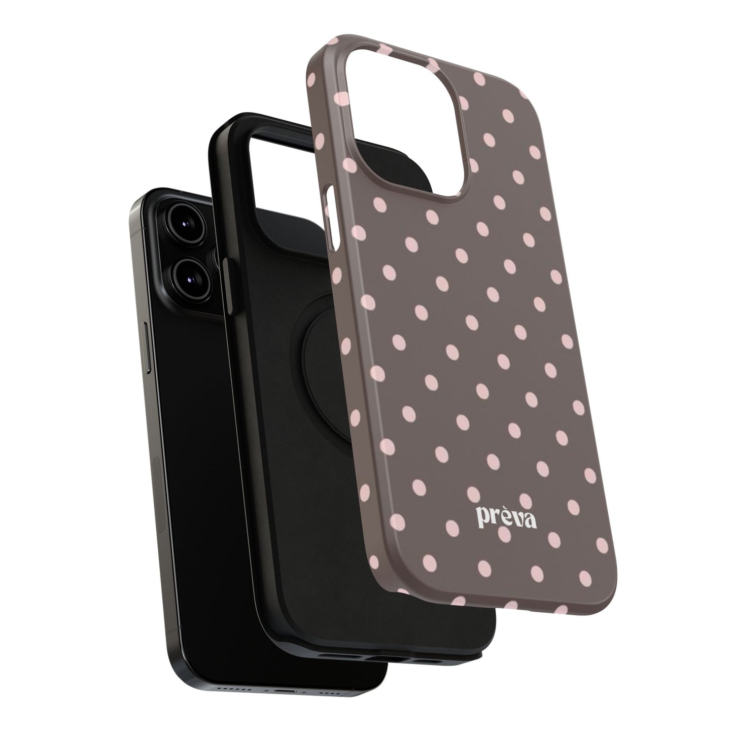 Brown and Pink Polka Dot Phone Case