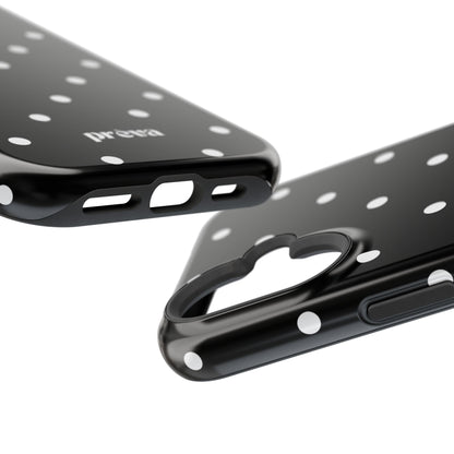 Black with White Polka Dots Phone Case