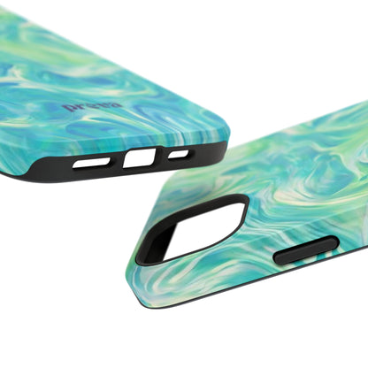 Impact-Resistant Phone Case — Teal Green Marble Swirl