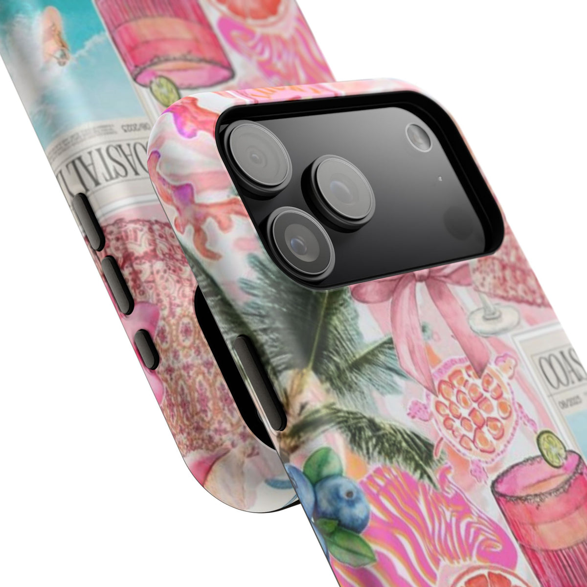 Pink Cocktail Collage Phone Case