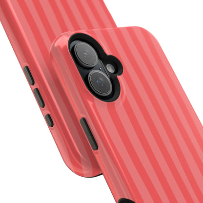 Coral Stipes Phone Case
