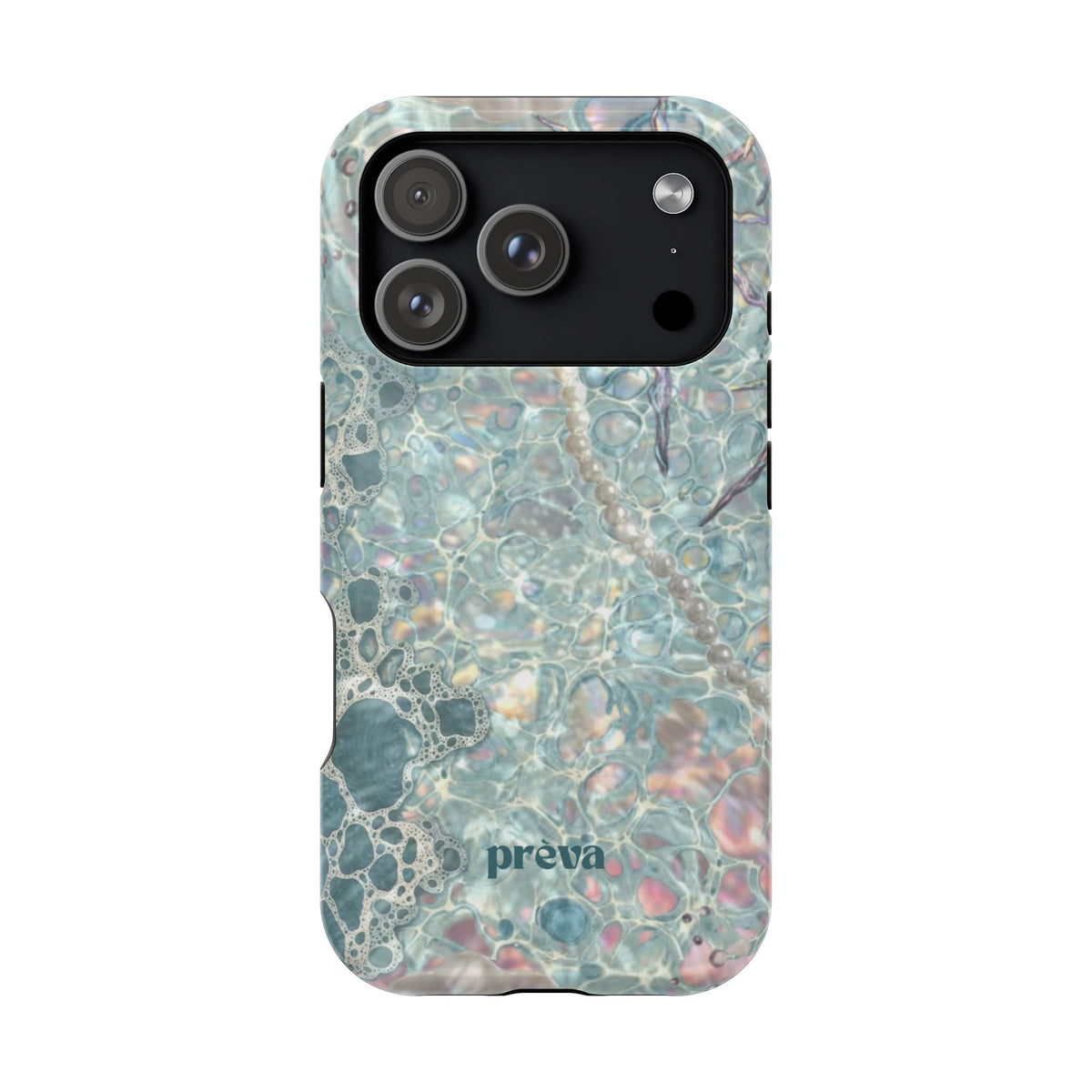 Marbled Seafoam Impact-Resistant Phone Case