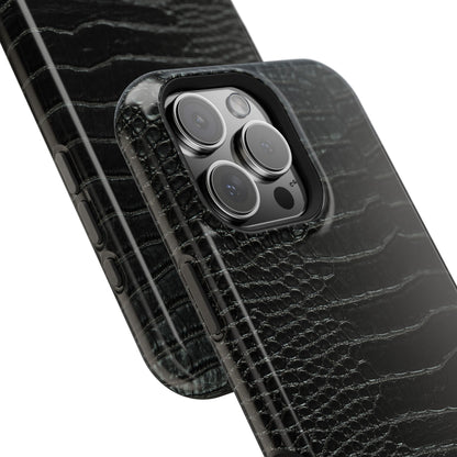 Black Croc Phone Case
