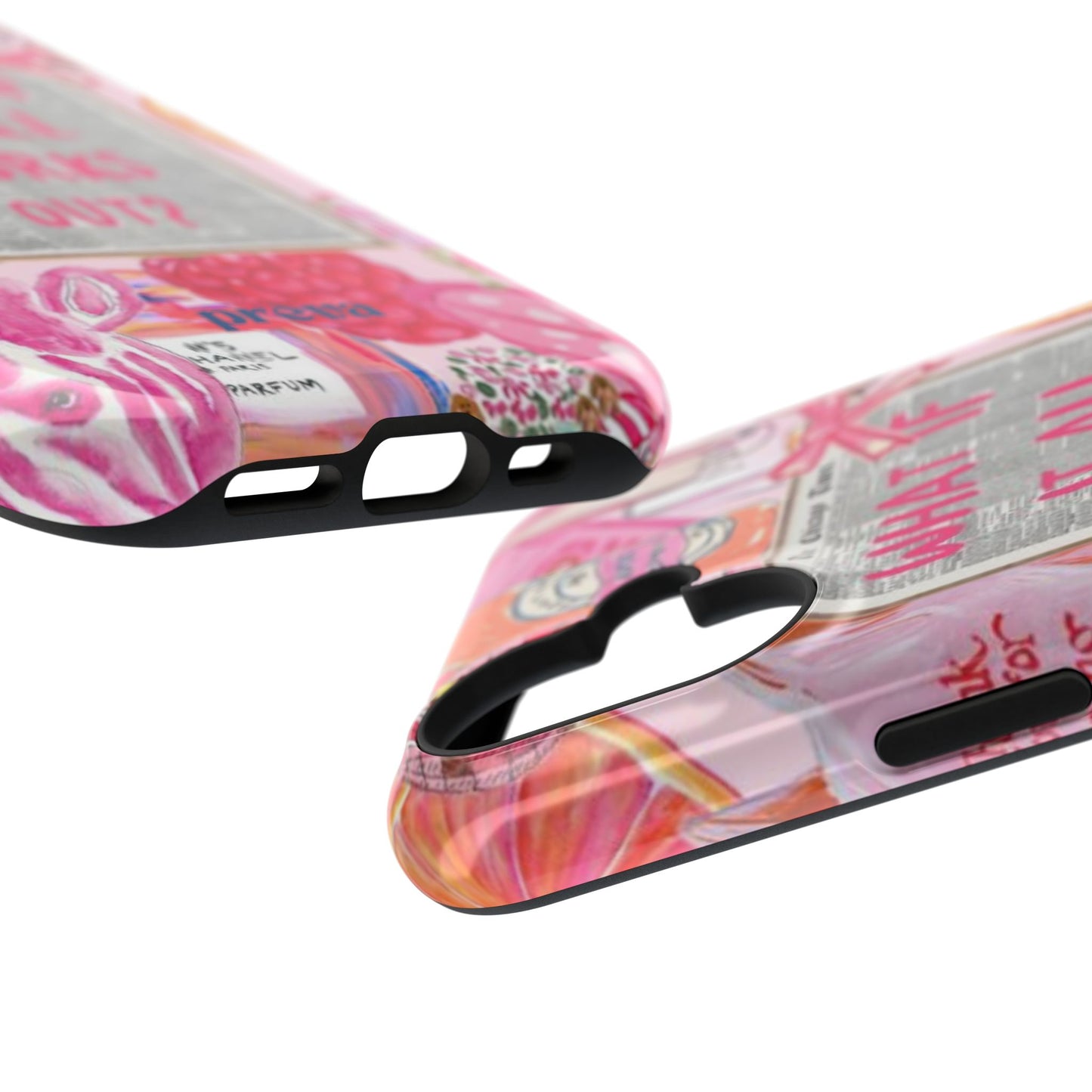 Pink "What If It All Works Out?" Collage Phone Case