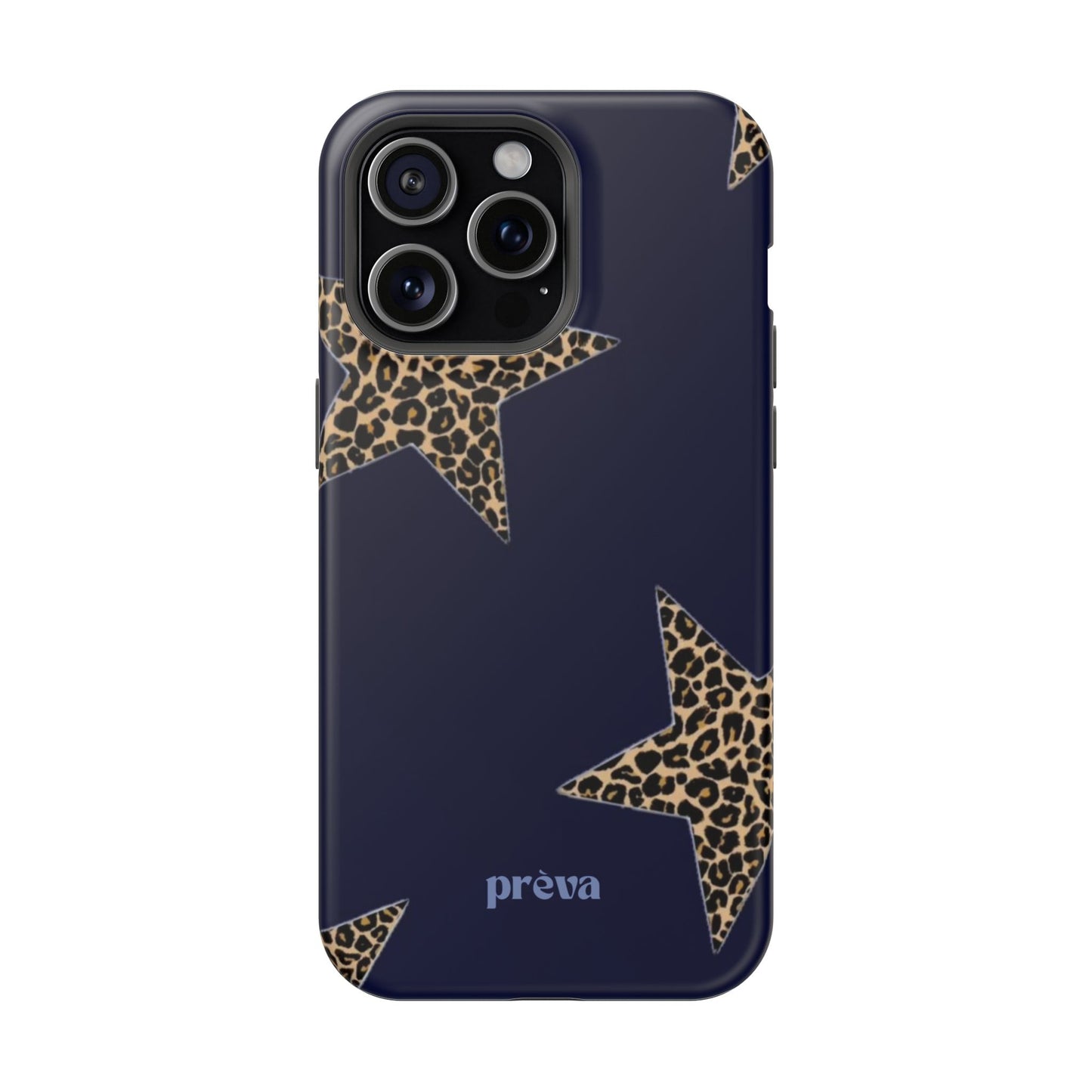 Navy Leopard Star Phone Case