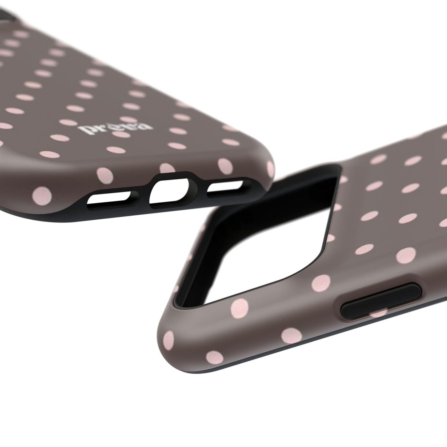 Brown and Pink Polka Dot Phone Case