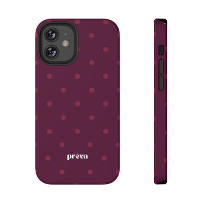 Maroon Polka Dots Phone Case