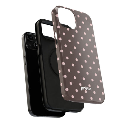 Brown and Pink Polka Dot Phone Case
