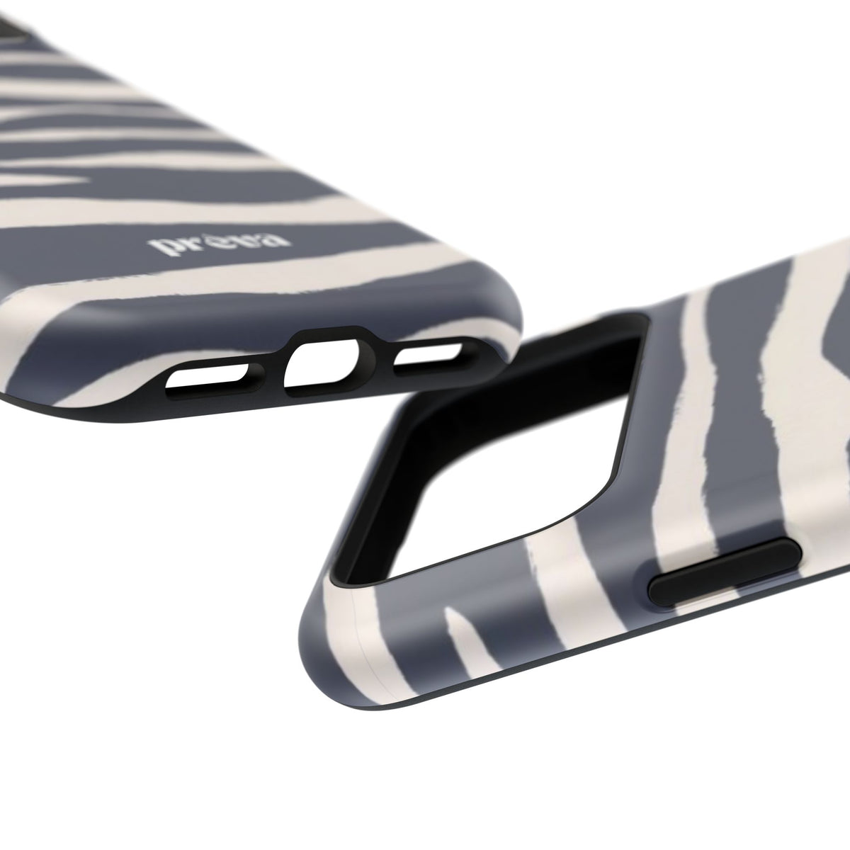 Navy & Cream Zebra Phone Case