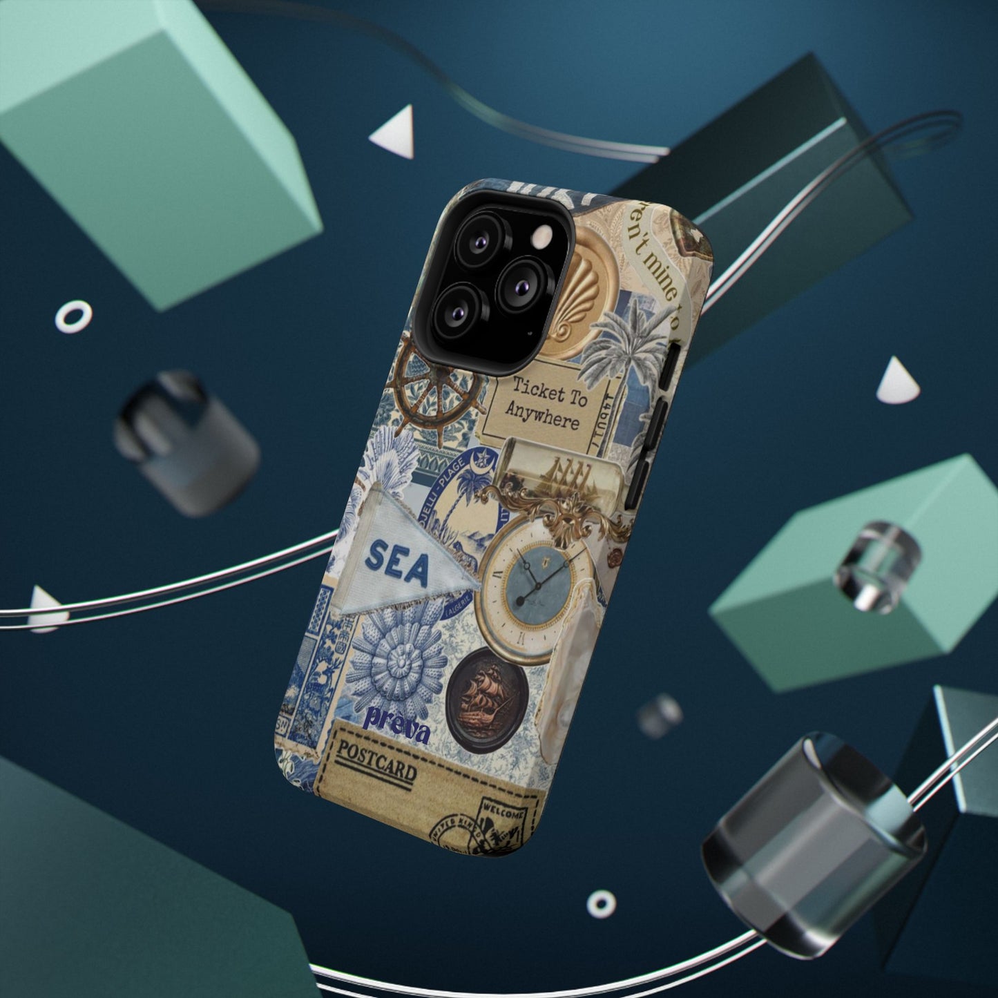 Neutral Travel Collage Phone Case
