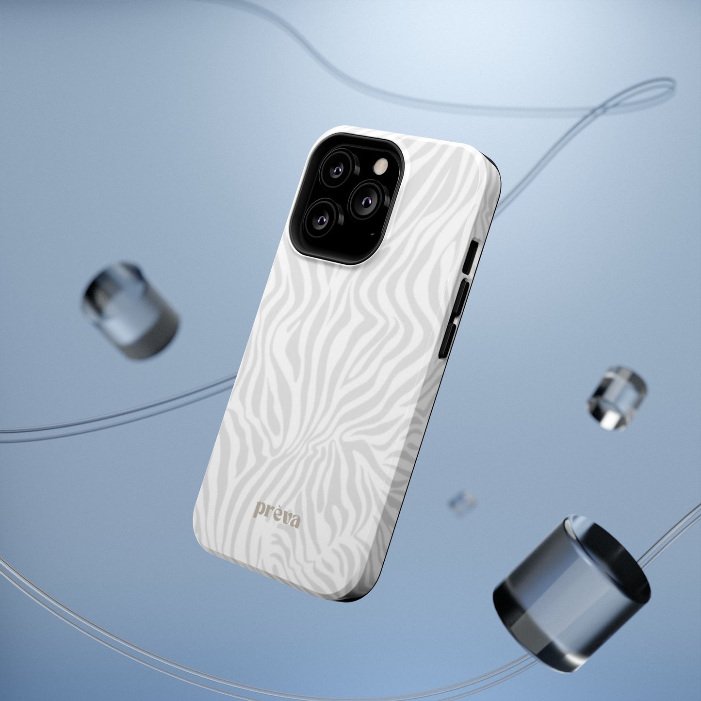 Zebra White Wave Phone Case