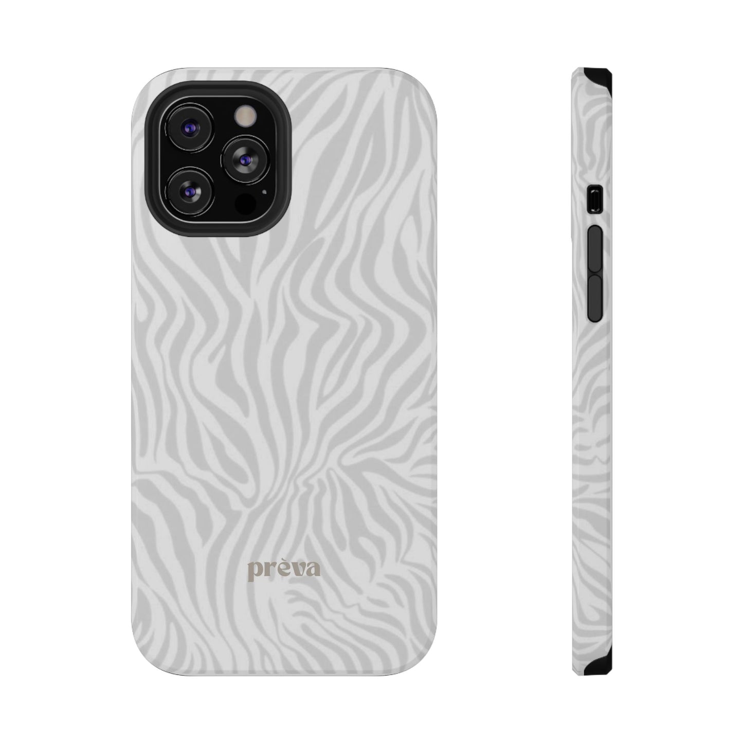 Zebra White Wave Phone Case