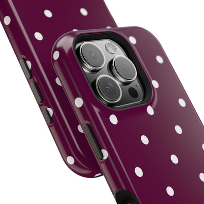 Maroon Polka Dot Phone Case