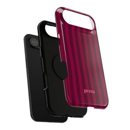 Burgandy Stripes x Ava Dudderar Phone Case