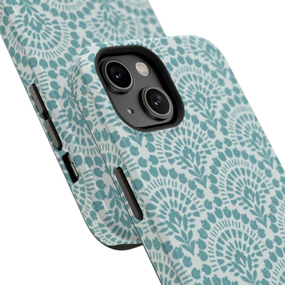 Aqua Lace Pattern Phone Case