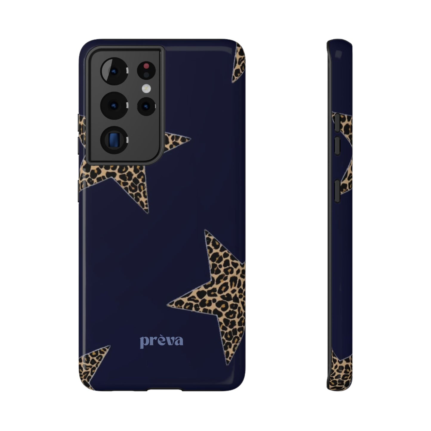 Navy Leopard Star Phone Case