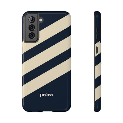 Striped Navy & Cream Phone Case