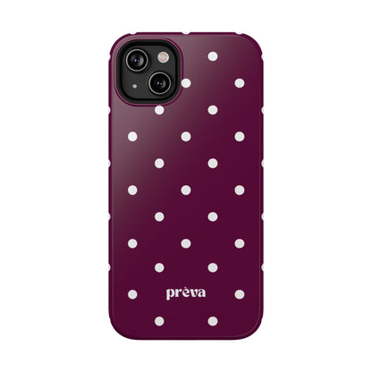 Maroon Polka Dot Phone Case