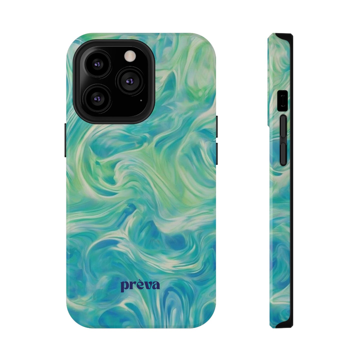 Teal & Green Swirl Phone Case