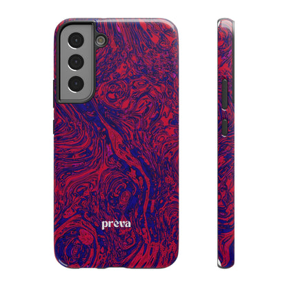Marbled Red & Purple Impact Phone Case