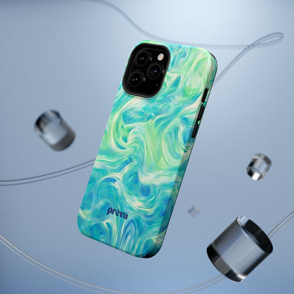 Impact-Resistant Phone Case — Teal Green Marble Swirl