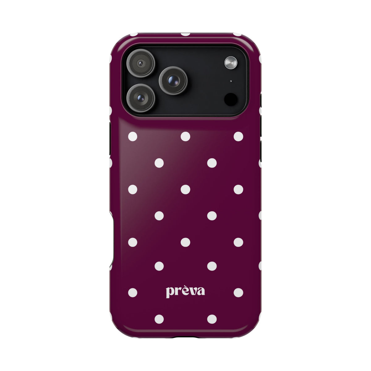 Maroon Polka Dot Phone Case