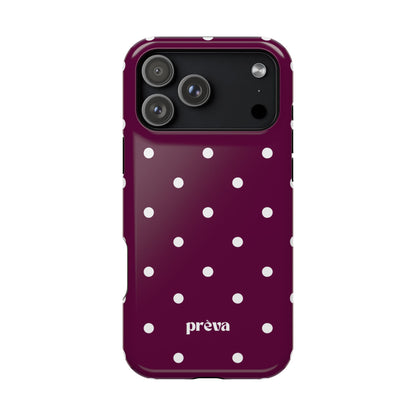 Maroon Polka Dot Phone Case