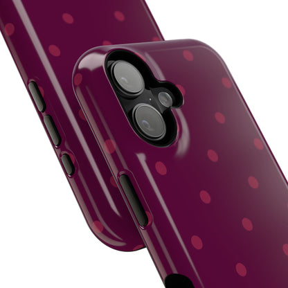 Maroon Polka Dots Phone Case