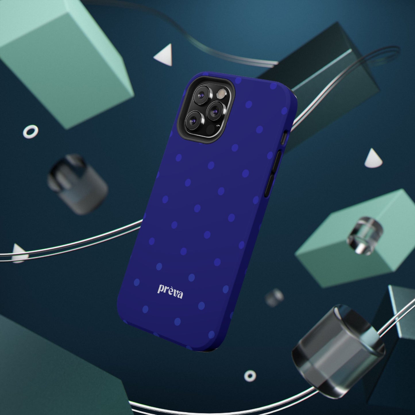 Dark Blue Polka Dots Phone Case