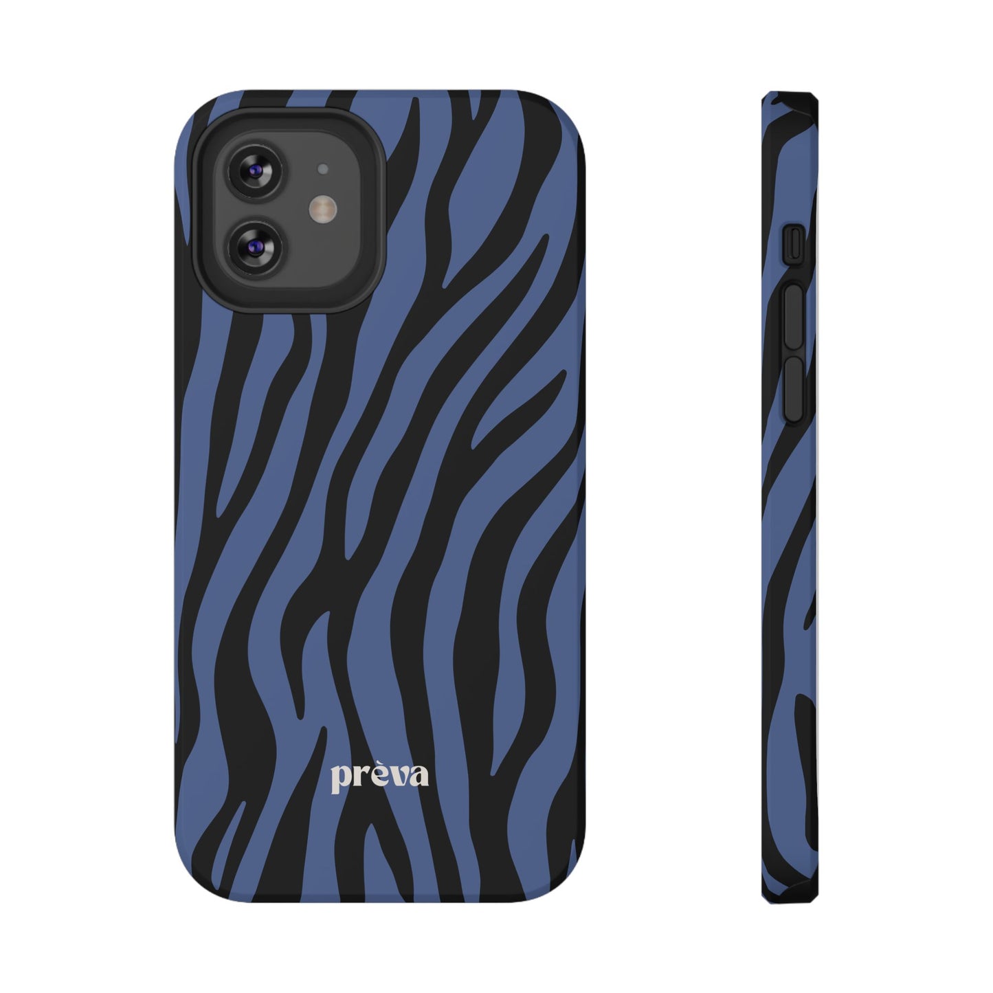 Blue & Black Zebra Stripe Phone Case