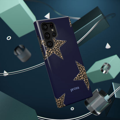 Navy Leopard Star Phone Case