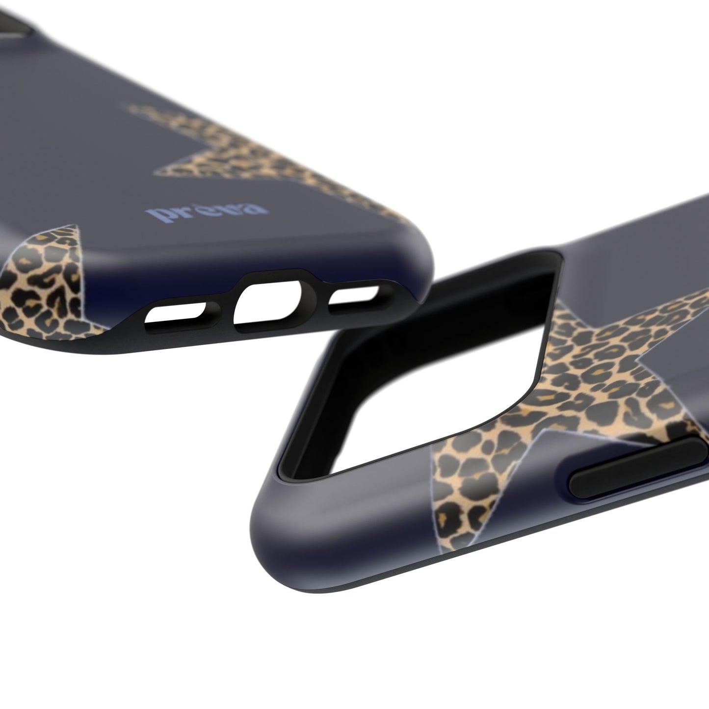Navy Leopard Star Phone Case