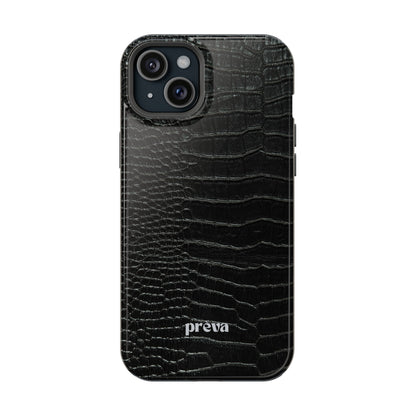 Black Croc Phone Case