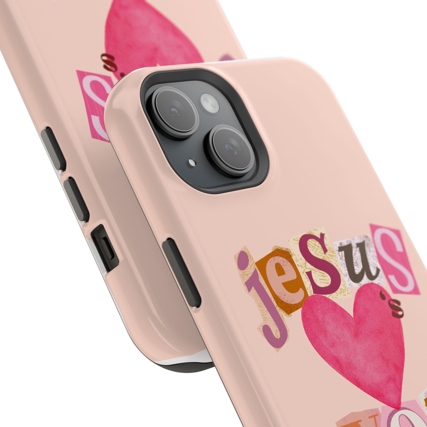 Pink Jesus Loves You Phone Case
