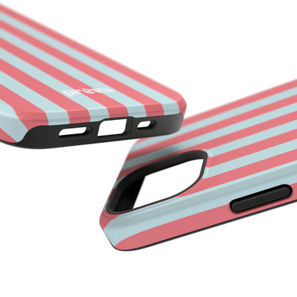 Coral & Teal Stripes Phone Case