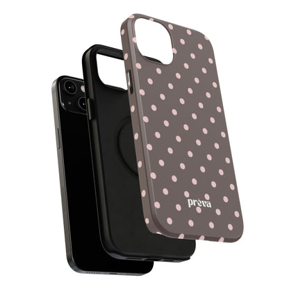 Brown and Pink Polka Dot Phone Case