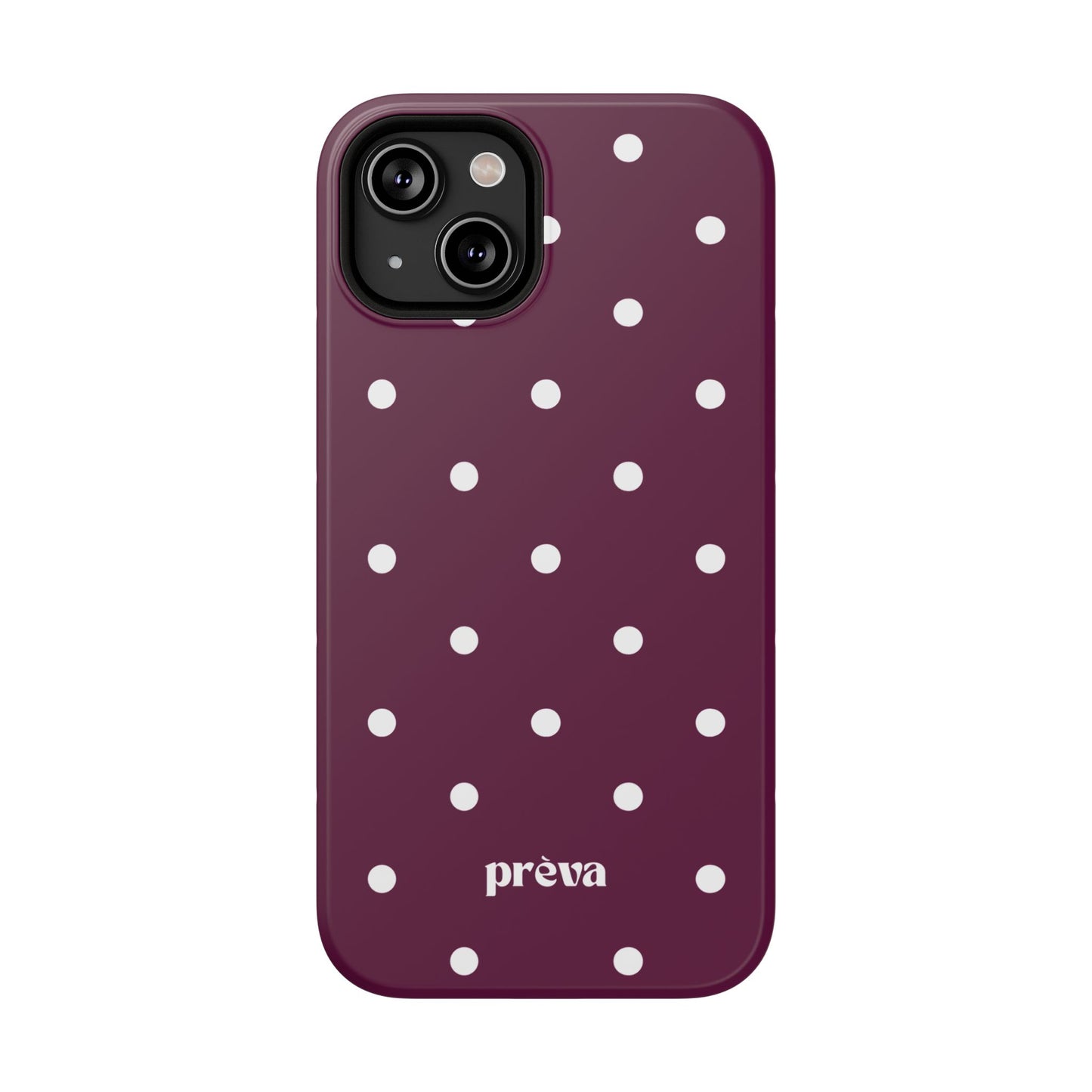 Maroon Polka Dot Phone Case