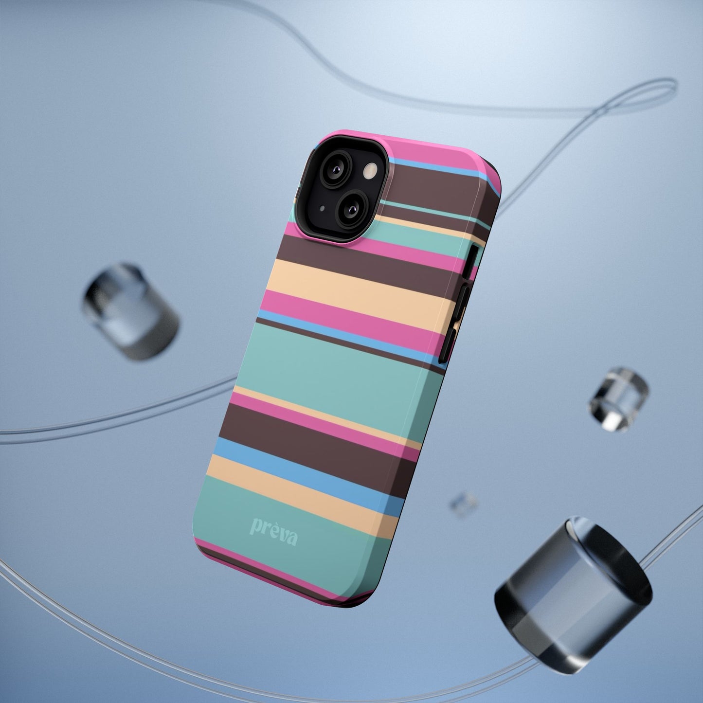 Cocoa Palm Stripes Phone Case