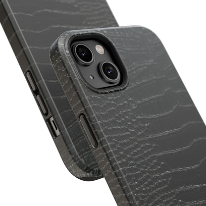 Black Croc Phone Case
